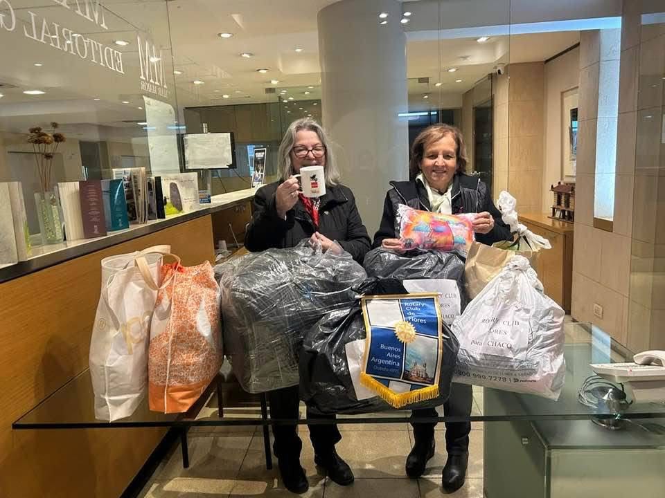 Donacion al barrio de Villa Elba Chaco-